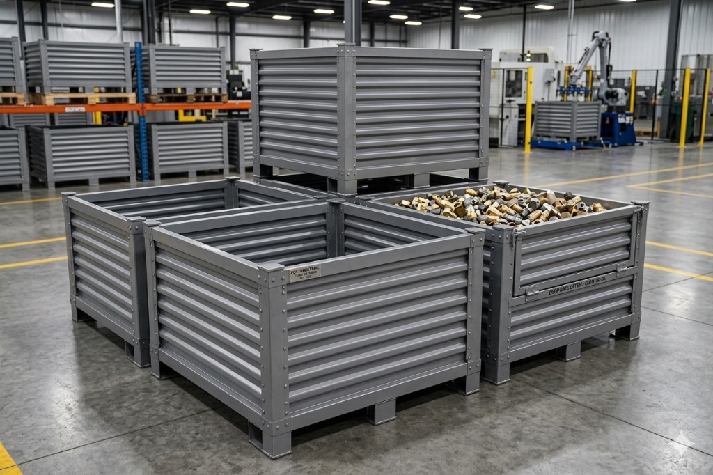 Industrial Metal Bins (750 KG Capacity)